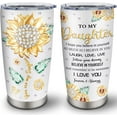 thumbnail image 1 of Daughter Gift from Mom/Dad Tumblers 20oz - Gifts for Daughter from Mother/Father Coffee Mug - To My Daughter Cup - Christmas Mothers Day Birthday Gift Ideas for Daughter - Gift for Adult Daughter, 1 of 6