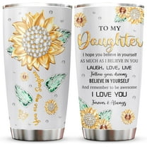 Daughter Gift from Mom/Dad Tumblers 20oz - Gifts for Daughter from Mother/Father Coffee Mug - To My Daughter Cup - Christmas Mothers Day Birthday Gift Ideas for Daughter - Gifts for Adult Daughter