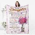 thumbnail image 1 of Daughter Gift from Mom, Daughter Gifts Blanket, Happy Birthday Gifts for Daughter Adult, to My Daughter Blanket Gift, Best Graduation Gifts Ideas for Daughter Unique Throw Blanket 50x60, 1 of 6