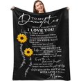 thumbnail image 1 of Daughter Gift from Mom,to My Daughter Blanket from Mom 60"x50",Gifts for Grown Daughter from Mothers,Birthday Gifts for Daughter,Christmas Valentines Day Graduation Gifts for Daughter, 1 of 6