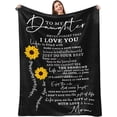 thumbnail image 1 of Daughter Gift from Mom,to My Daughter Blanket from Mom 80"x60",Gifts for Grown Daughter from Mothers,Birthday Gifts for Daughter,Christmas Valentines Day Graduation Gifts for Daughter, 1 of 6