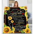 thumbnail image 1 of Daughter Gift from Mom Dad Sunflower Blanket to My Daughter Never Forget That I Love You Fleece Ultra-Soft Micro Light Weight Warm Bed Throw Blanket, 1 of 6