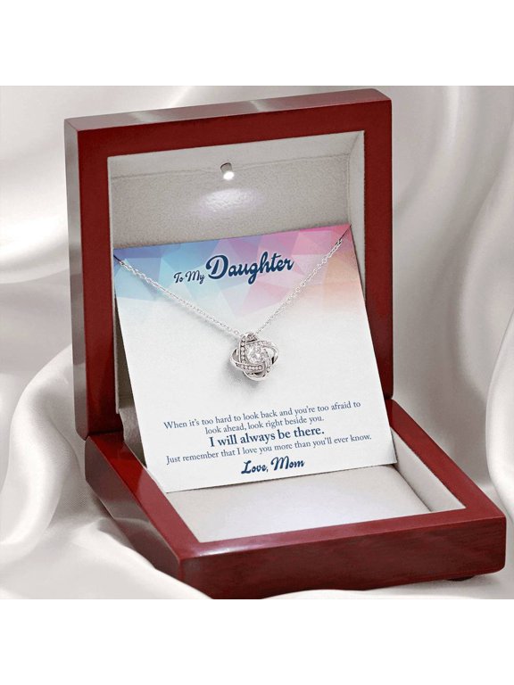 Daughter Gift from Mom, Love Knot Necklace ,Perfect for Birthday & Christmas