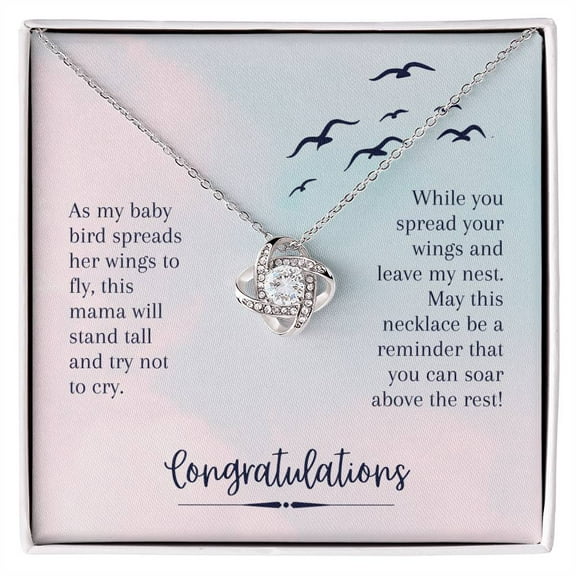 Daughter Gift from Mom, Love Knot Necklace, Perfect for Graduation, Birthday