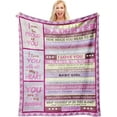 thumbnail image 1 of Daughter Gifts Blanket, Gifts for Daughter Christmas, Daughter Birthday Gifts from Mom, Mother\u2018s Day Gifts for Daughter Throw Blanket Present 50x60, 1 of 6