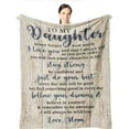 thumbnail image 1 of Daughter Gifts Blankets - to My Daughter Blanket - Daughter Gifts from Mom - Daughter Gift from Mother 60"x50" Throw Blanket - Birthday Gifts for Grown Daughter - Graduation Gift Ideas, 1 of 6