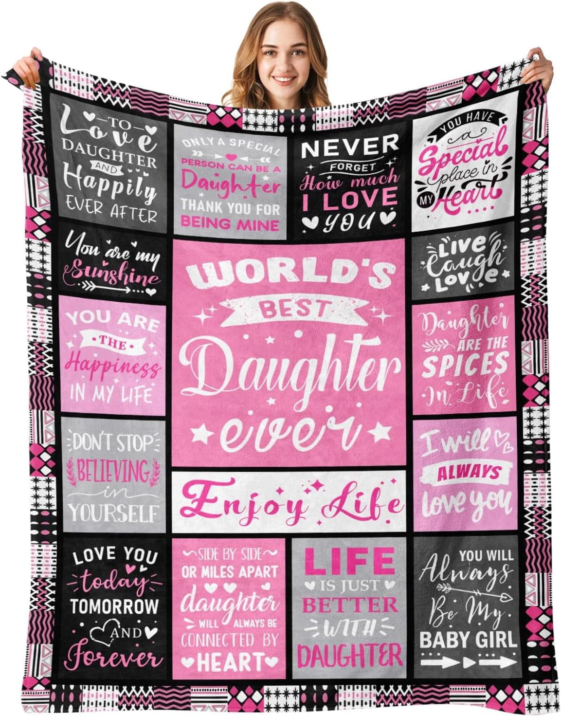 Daughter Gifts Daughter Birthday Gift Daughter Gifts from Mom Dad Birthday Gifts for Daughter Adult Christmas Valentines Day Mothers Day Birthday Gifts for Daughter to My Daughter Blanket