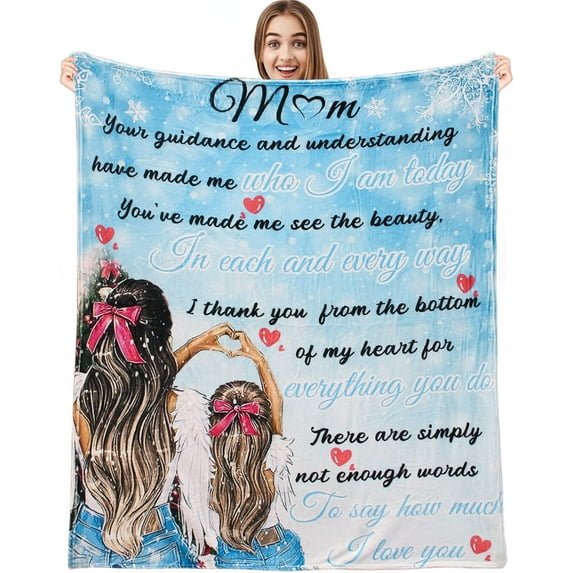 Daughter Gifts, Daughter Blanket from Mum, Birthday Gifts for Super Soft Cozy Daughter Flannel Blanket, 18th Birthday Graduation Gifts for Daughter