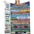 thumbnail image 1 of Daughter Gifts for Daughter from Dad, Daughter Blanket from Dad, Graduation Birthday Gifts for Daughter, Father Daughter Gifts, to My Daughter Blanket Throw 60"x50", 1 of 6