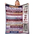 thumbnail image 1 of Daughter Gifts, Daughter Gifts from Mom Dad, Best Birthday Gifts for Daughters Adult, to My Daughters Christmas Mothers Day Throw Blanket 50"x60", 1 of 6