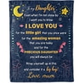 thumbnail image 1 of Daughter Gifts, Flannel Blanket with Encourage and Love Saying, Proud of You Gifts for Daughter on Birthday Valentines Day Wedding Day Graduation Back to School from Mum, 60 * 50IN, 1 of 6