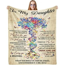 Daughter Gifts from Mom, Birthday Gift for Daughter, to My Daughter Blanket Adult Gifts, Best Daughter Birthday Gifts Ideas as Graduation Wedding Gifts Blanket 60X50