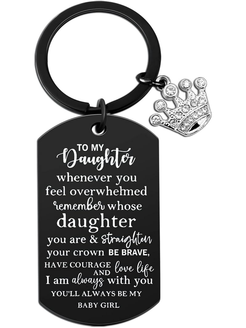 Daughter Gifts From Mom Dad To My Badass Daughter Keychain