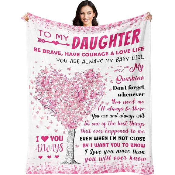 Daughter Gifts from Mom Dad to My Daughter Blanket Daughters Birthday Gifts Christmas Stocking Stuffers Graduation Valentines Day Gift for Daughter's Best Daughters Ever Gifts 50"X 60"