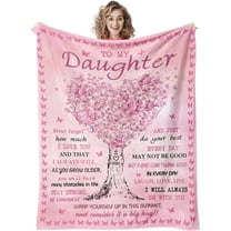 Daughter Gifts from Mom Dad, Mother''s Day Blanket for Daughter, to My Daughters Birthday Gifts, Christmas/Valentine Day/Graduation/Birthday Gift for Girls Daughters Adult Blanket 60"X50"