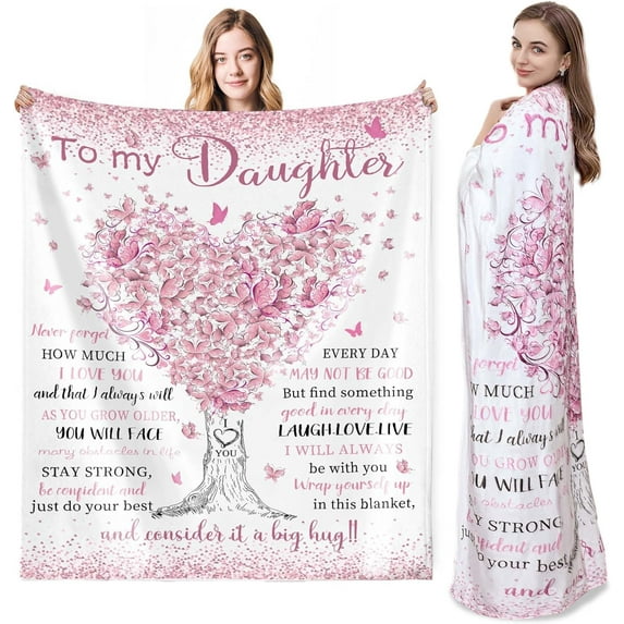 Daughter Gifts from Mom,Daughter Birthday Gift,Daughter Gifts Blanket,Daughter Gifts Ideas from Mom Dad,Graduation Wedding Gifts for Daughter,for My Daughter Blanket 60''''x50''''