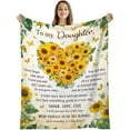 thumbnail image 1 of Daughter Gifts from Mom, Daughter Birthday Gifts Idea, Gifts for Daughter Adult, Blankets for Daughter, Daughter Gifts for Graduation, Holiday, Thanksgiving, Christmas, 60x80, 1 of 6