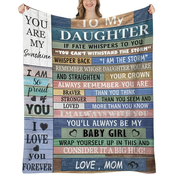 Daughter Gifts from Mom, to My Daughter Blanket, Gifts for Daughter, Gifts for Daughter from Mom, Daughter Gifts, Daughter Birthday Gifts, Daughter, Daughter Graduation Blanket, 60"x50"