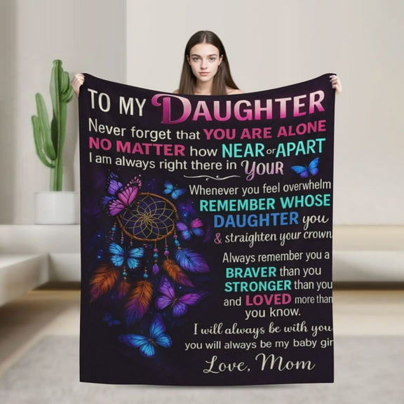 To My Daughter Gifts from Mom, Gifts for My Daughter Blanket from Mom, Daughter Blankets, Gifts for My Daughter, Birthday Anniversary Graduation (To My Daughter Gifts from Mom Blanket 50x40