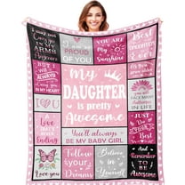 Daughter Gifts Throw Blanket, Daughter Gifts from Mom Dad, Gifts for Daughter Adult, Daughter Gift from Mom/Dad, Daughter Gifts for Graduation Birthday, to My Daughter Blanket 50"x60"