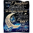 thumbnail image 1 of Daughter Gifts from Dad, Daughter Blanket from Dad, Birthday Gifts for Daughter from Dad, Blankets for Daughter, to My Daughter Throw Blanket 50"x60", 1 of 6