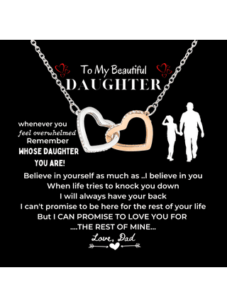 Daughters Necklace, Alluring Beauty Necklace, Dad retailer Gifts to Daughter, Christmas Gifts, Birthday Gifts, Valentines Gifts, Graduation Gifts