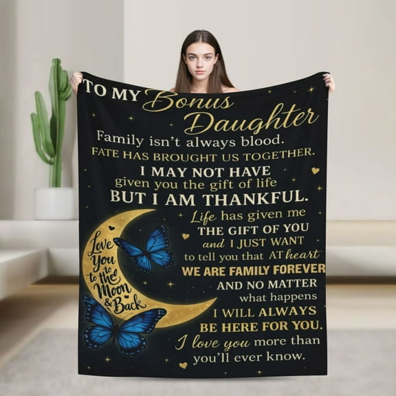 Daughter Gifts from Dad, to My Daughter Blanket from Dad, Father to Daughters Birthday Graduation Wedding Gifts Soft Flannel Throw Blanket 50x40