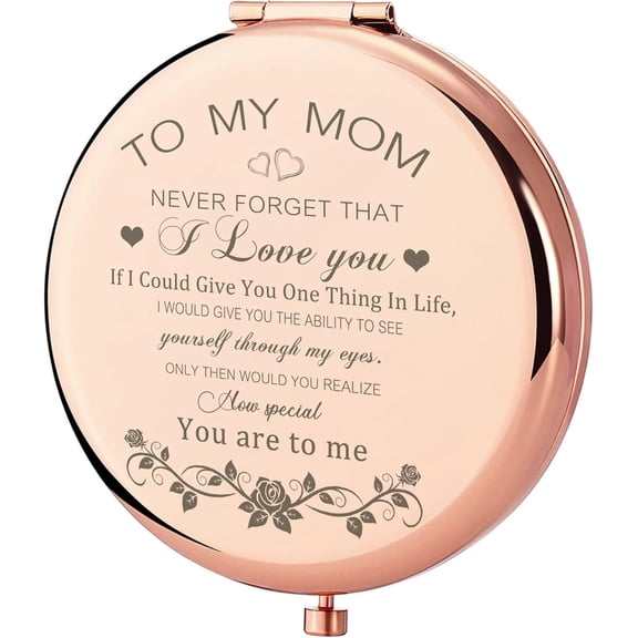 Daughter Gifts from Mom, Rose Gold Daughters Compact Mirror, Birthday Gifts for Daughter from Mother, Graduation Wedding Anniversary Christmas