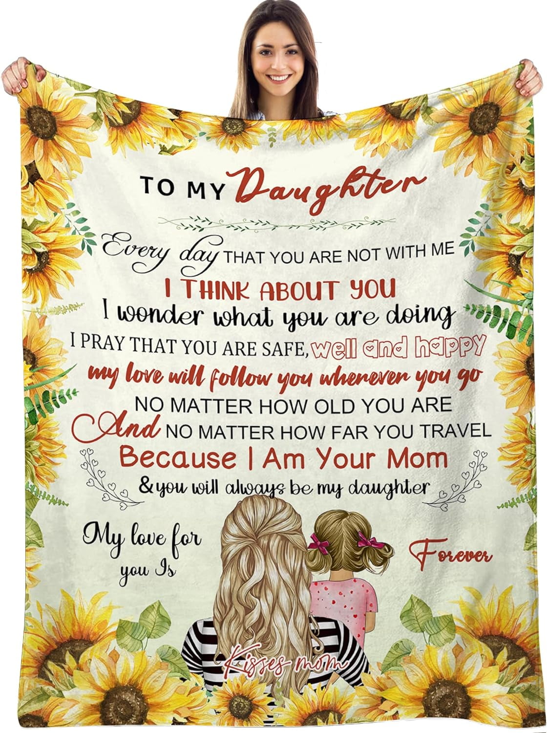 Daughter Gifts from Mom Sunflower Blankets for Daughter to My Daughter