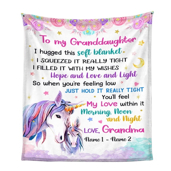 Daughter Granddaughter Unicorn Fantasy Magic Fleece Blanket, 30x40in Fleece Blanket
