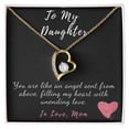 thumbnail image 1 of To My Daughter Heart Necklace - Mother To Daughter Gift - Gift, Gift For Daughter From Mom, Birthday Gift Daughter Graduation - Forever Love Necklace - White Gold or Yellow Gold - Gift Box, 1 of 5