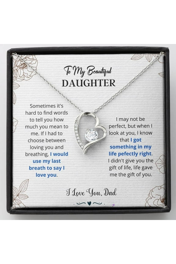 Daughter - I Love You Forever Love Necklace Gift For Daughter, Gift From Dad, Daughter Gift, Daughter Necklace, Daughter Gift Idea, Father Daughter Gift, Birthday Gift
