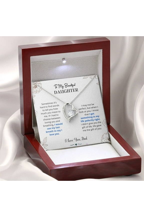 Daughter - I Love You Forever Love Necklace Gift For Daughter, Gift From Dad, Daughter Gift, Daughter Necklace, Daughter Gift Idea, Father Daughter Gift, Birthday Gift