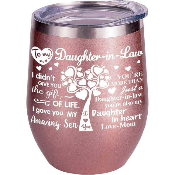 Daughter In Law Gifts From Mom Mother In Law Day DAD Wedding Cup Present Mug Wine Glass Birthday Father