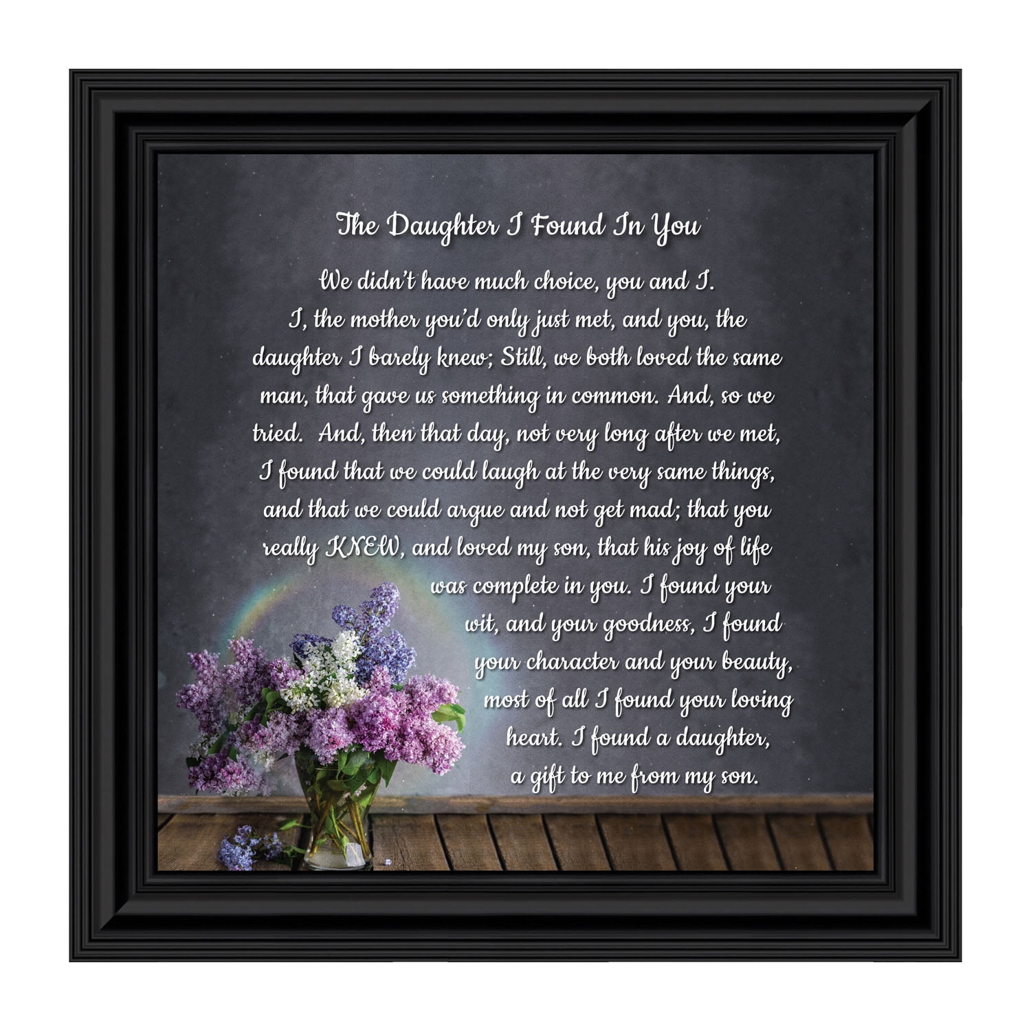 Daughter In Law Gifts from Mother In Law, Gift for Future Daughter In Law, Bonus Daughter Gifts from Mother of the Groom, Daughter In Law Birthday Card, The Daughter I Found In You Home Decor, 8716B