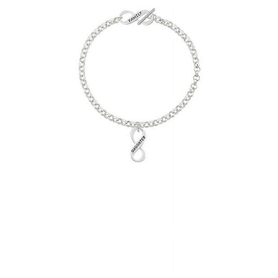 Daughter Infinity Sign Family Infinity Toggle Chain Bracelet