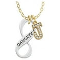 thumbnail image 1 of Daughter Infinity Sign - J - Gold Tone Crystal Initial Sophia Necklace, 18"+1", 1 of 2