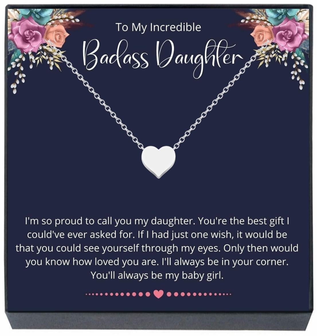 Daughter Jewelry Necklace Gift from Mom, Dad, Little Heart Necklace ...