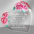 thumbnail image 1 of Daughter in Law Gift from Mother in Law Acrylic Heart Signs Plaques Mothers Day Office Desk Decorations Birthday Christmas Wedding Inspirational Gift Ideas for Daughter in Law and Women, 1 of 6