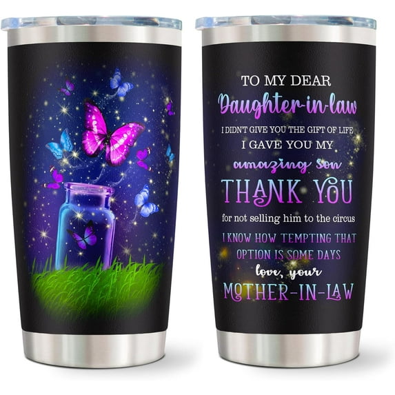Daughter in Law Gifts, Best Daughter in Law Birthday Gifts, to My Daughter in Law Gifts Ideas, Gifts for Daughter in Law Coffee Tumbler Mug 20oz(1 PC)