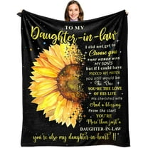 Daughter in Law Gifts, Birthday Gifts for Daughter in Law, Daughter in Law Gifts from Mother in Law, Future Daughter in Law Gift Ideas, Best Daughter-in-Law Throw Blanket 60 x 50 Inch