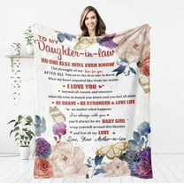 Daughter in Law Gifts Blanket, Gifts for Daughter in Law, Daughter in Law Gift Ideas, Gifts for Future Daughter in Law Birthday Unique, Best Daughter in Law Birthday Gifts Throw Blanket 50"x60"