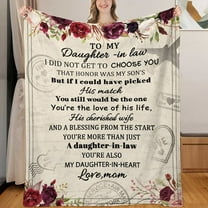 Daughter in Law Gifts Blanket, Gifts for Daughter-in-Law Birthday, Daughter in Law Gifts for Wedding Day, Daughter in Law Birthday Gifts, Present for Women Daughter in Law Throw 60"x50"