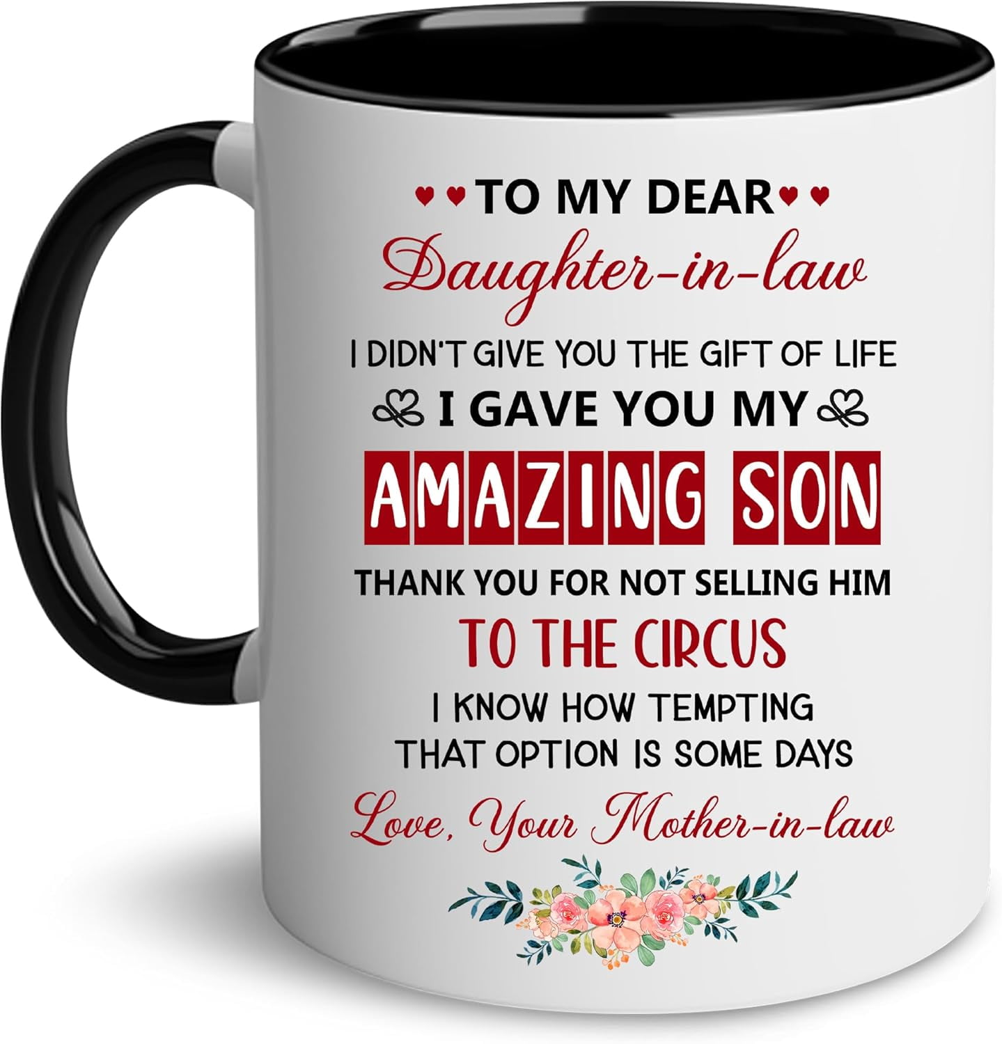 Daughter In Law Gifts Christmas Mug For Daughter In Law To My