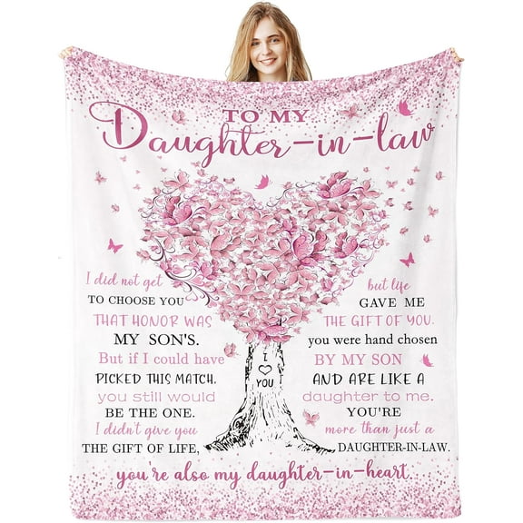 Daughter in Law Gifts, Gifts for Daughter in Law Blanket , Daughter in Law Birthday Wedding Gifts Unique, Gift for Future Daughter in Law, Best Daughter in Law Gifts from Mother in Law