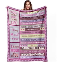 Daughter in Law Gifts, Gifts for Daughter in Law, to My Daughter-in-Law Blanket, Birthday Gift for Daughter in Law, Birthday, Valentine''s, Anniversary, Wedding Day, Flannel Throw Blankets 60"X50"