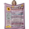 thumbnail image 1 of Daughter in Law Gifts, Gifts for Daughter in Law, Daughter in Law Birthday Gifts, Daughter in Law Gifts from Mother in Law, Unique Birthday for Future Daughter-in-Law Blanket 60"X50", 1 of 5