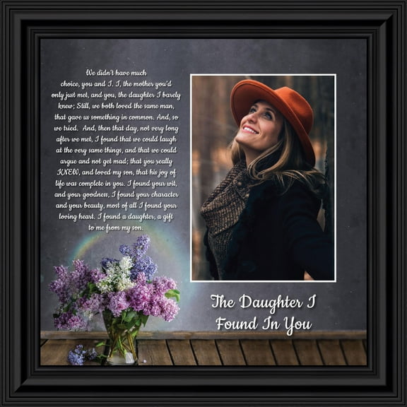 Daughter In Law Gifts from Mother In Law, Gift for Future Daughter In Law, Bonus Daughter Gifts from Mother of the Groom, Daughter In Law Birthday Card, The Daughter I Found In You Home Decor, 6425B