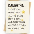 thumbnail image 1 of Daughter Love Card - "I Love You More Than All The Stars" Heartfelt Greeting for Birthdays, Anniversaries, or Just Because - Blank Inside with Envelope, 1 of 2