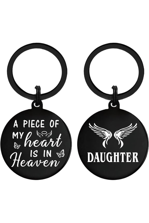 Daughter Memorial Gifts, Sympathy Grieving Gifts for Loss Daughter Remembrance Keychain